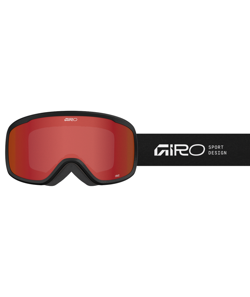 Load image into Gallery viewer, Red ski goggles with black frame on a white background, featuring the Giro logo.
