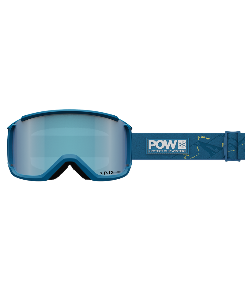 Load image into Gallery viewer, Blue ski goggles with a giro logo on a white background

