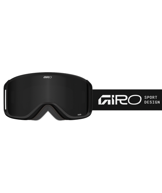 Black goggles with 'Giro' branding on a white background