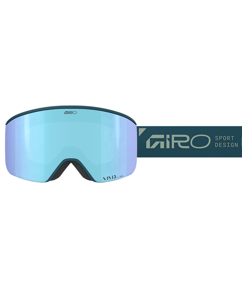 Load image into Gallery viewer, Giro ski goggles with blue mirror lens on a white background
