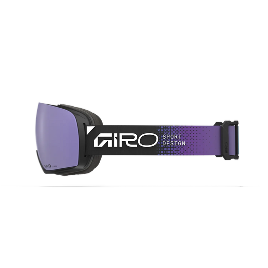 side view of Giro Article 2 deep purple haze goggles. Ski and Tennis Station.