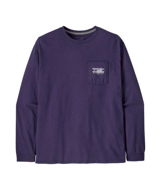Purple long-sleeve shirt with a logo on a transparent background
