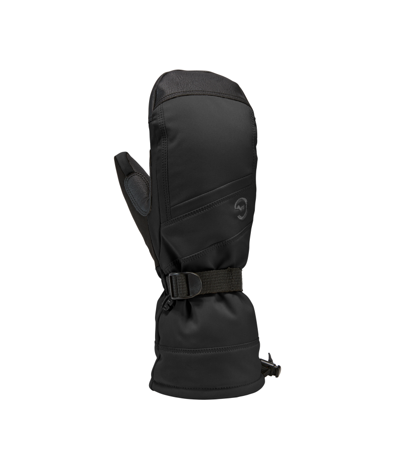Load image into Gallery viewer, A single black insulated Gordini winter mitt with a wrist strap and buckle, shown from the side on a plain white background. Ski and Tennis Station
