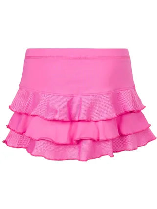 Sofibella Youth Girl's Triple Ruffle Tennis Skort