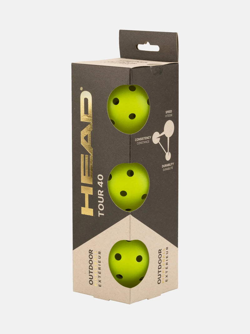 Load image into Gallery viewer, HEAD Tour 40 Pickleballs - 3 Ball Pack - Ski &amp; Tennis Station
