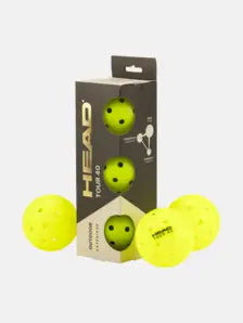 HEAD Tour 40 Pickleballs - 3 Ball Pack - Ski & Tennis Station