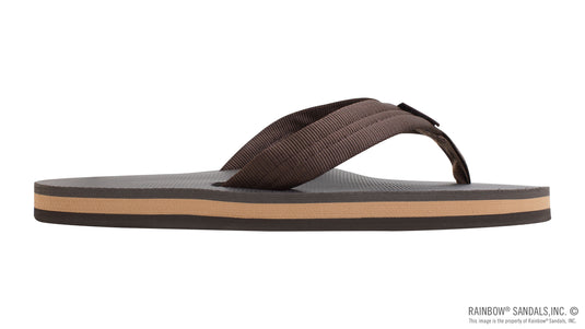 Rainbow Men's Rubber Single Layer Soft Top 1' Strap Sandal