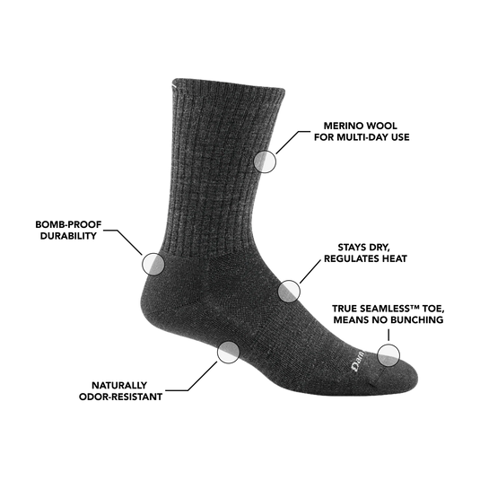 Darn Tough Men's Standard Cushioned Lightweight Lifestyle Crew Sock