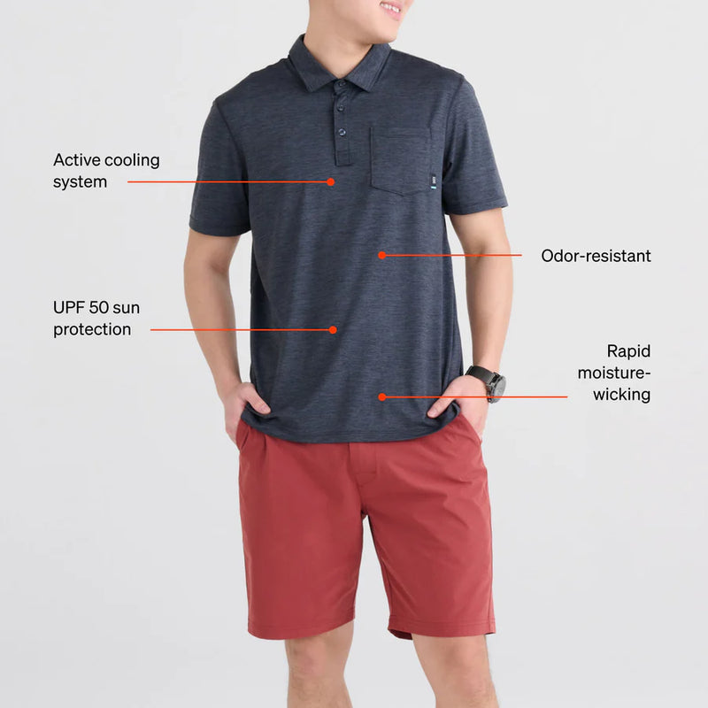 Load image into Gallery viewer, SAXX Men&#39;s Droptemp All Day Cooling Polo Shirt
