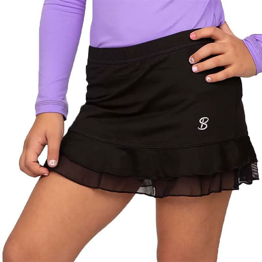 Sofibella Youth Girl's Triple Ruffle Tennis Skort