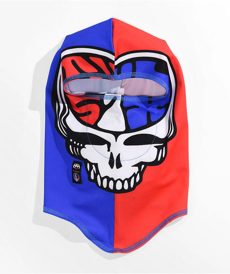 Load image into Gallery viewer, 686 x Grateful Dead Deluxe Hinged Red &amp; Blue Balaclava
