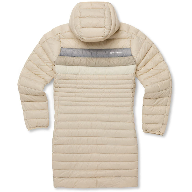 Load image into Gallery viewer, Beige quilted jacket with a hood on a white background
