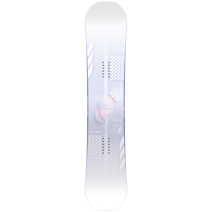 Load image into Gallery viewer, White snowboard with floral design on a white background
