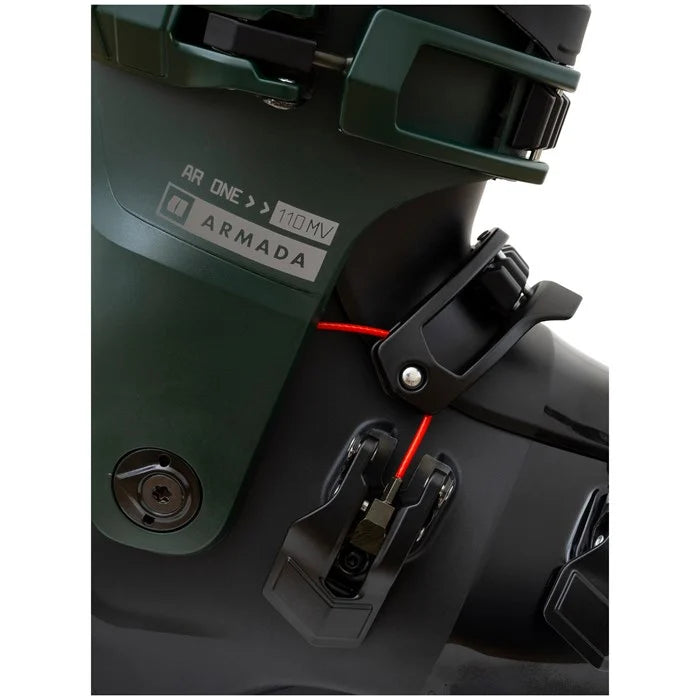 Load image into Gallery viewer, Close-up of a ski boot with Armada branding on a white background
