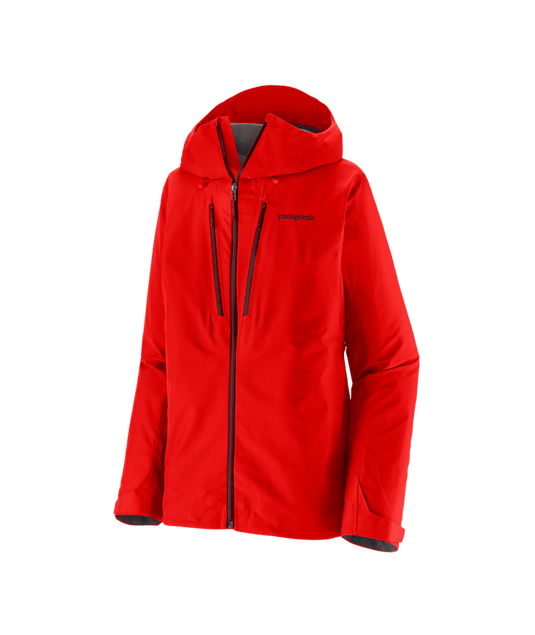 Red jacket with a brand logo on a transparent background