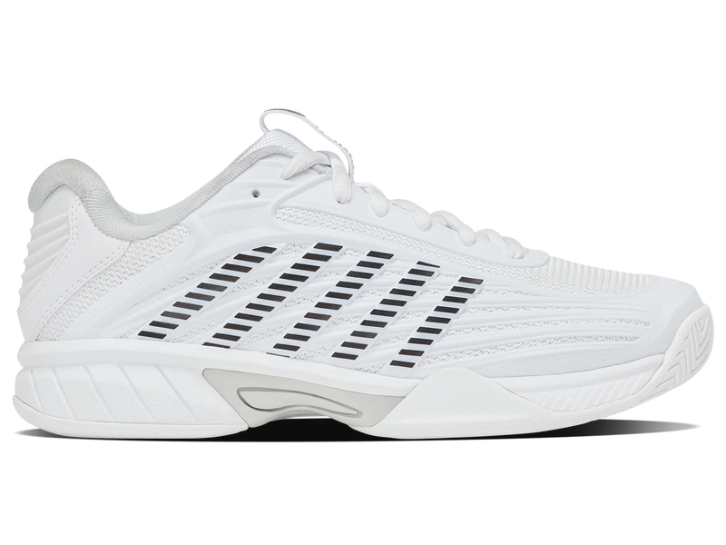 Load image into Gallery viewer, White athletic shoe with brand logo on a transparent background
