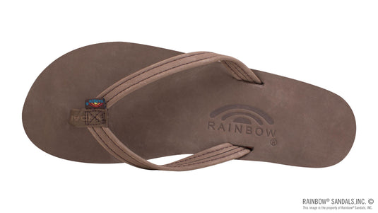 Rainbow Women's Single Layer Premier Leather 1/2" Narrow Strap Sandal