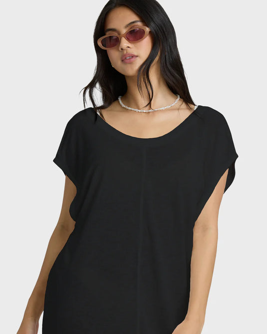 Billabong Women's Hallow Wave Mini Short Sleeve Dress - Ski & Tennis Station