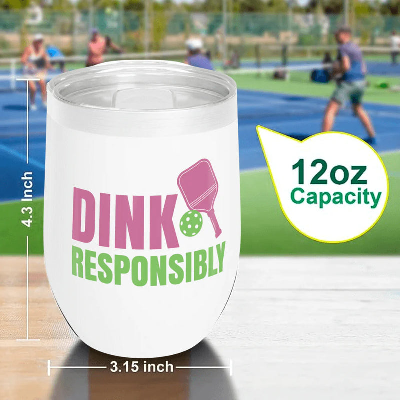 Load image into Gallery viewer, Born to Rally Pickleball Wine Tumblers
