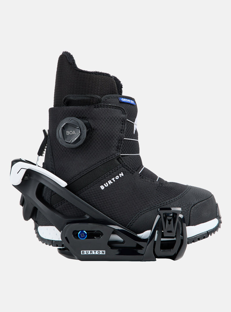Load image into Gallery viewer, Black Burton snowboard boot with BOA system on a light gray background
