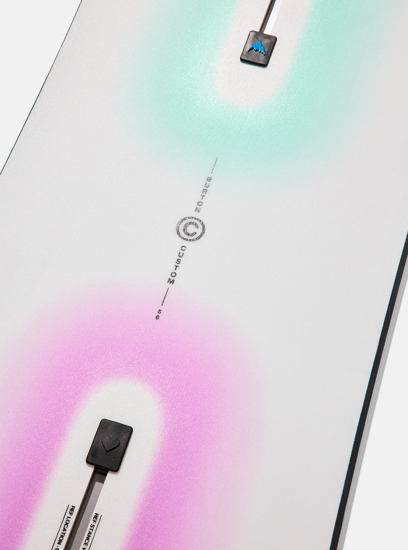 Load image into Gallery viewer, Close-up of neon accented burton snowboard
