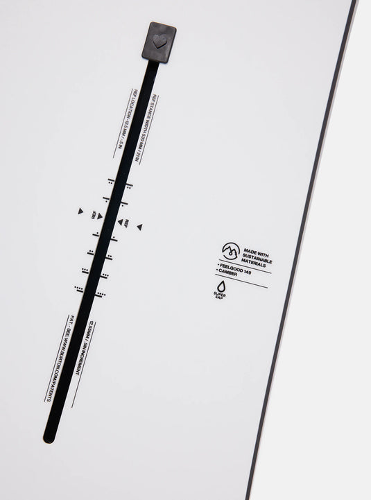 Measurement tool with scale and labels on a white background
