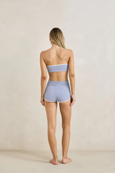 Load image into Gallery viewer, Rhythm Women's Capri Check Boyleg Swim Short - Ski &amp; Tennis Station
