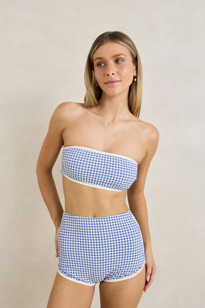 Load image into Gallery viewer, Rhythm Women's Capri Check Boyleg Swim Short - Ski &amp; Tennis Station
