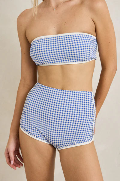 Load image into Gallery viewer, Rhythm Women's Capri Check Boyleg Swim Short - Ski &amp; Tennis Station
