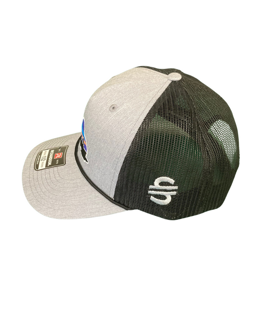 Camelgonia grey black rope trucker hat