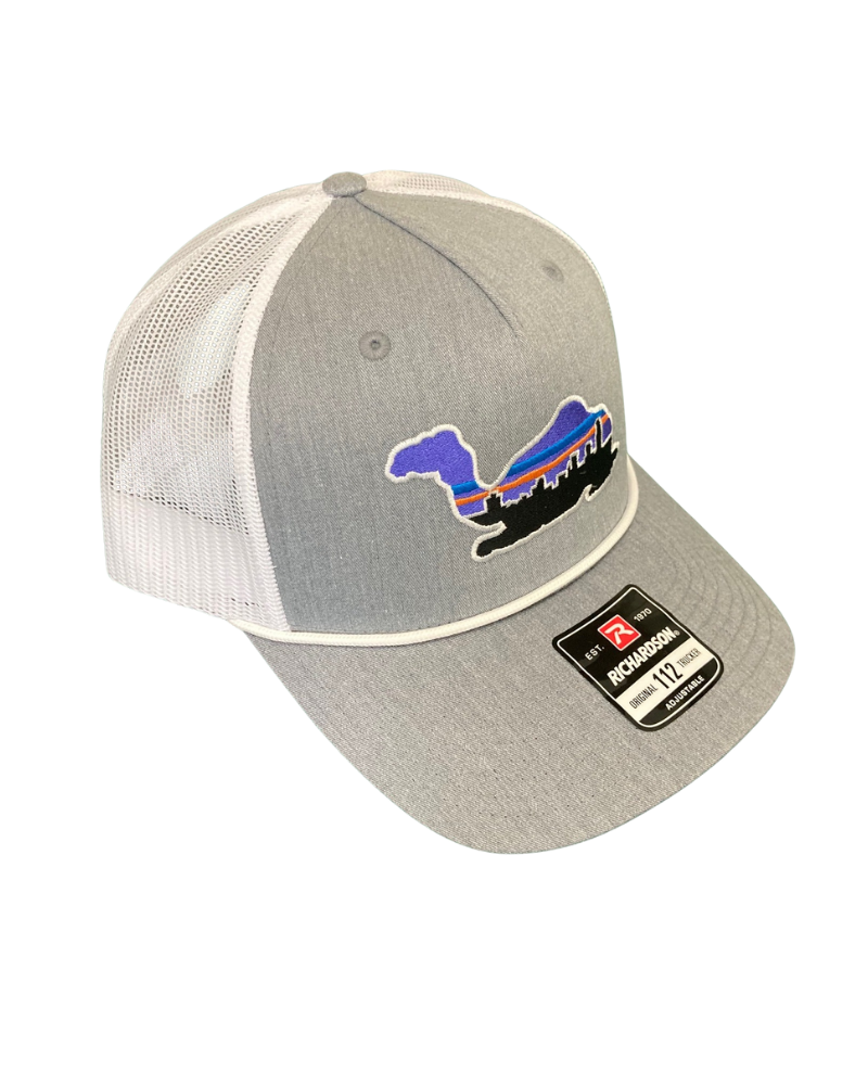 Load image into Gallery viewer, Camelgonia grey white rope trucker hat
