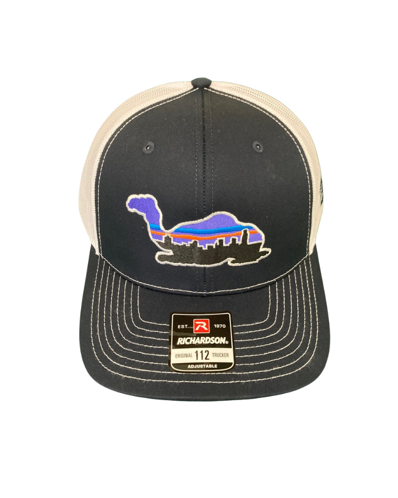 Load image into Gallery viewer, Camelgonia navy trucker front
