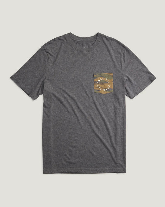 Free Fly Men's Sandy Island Camo Permit Pocket Tee