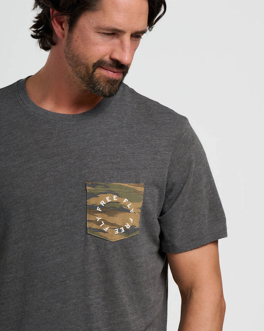 Free Fly Men's Sandy Island Camo Permit Pocket Tee