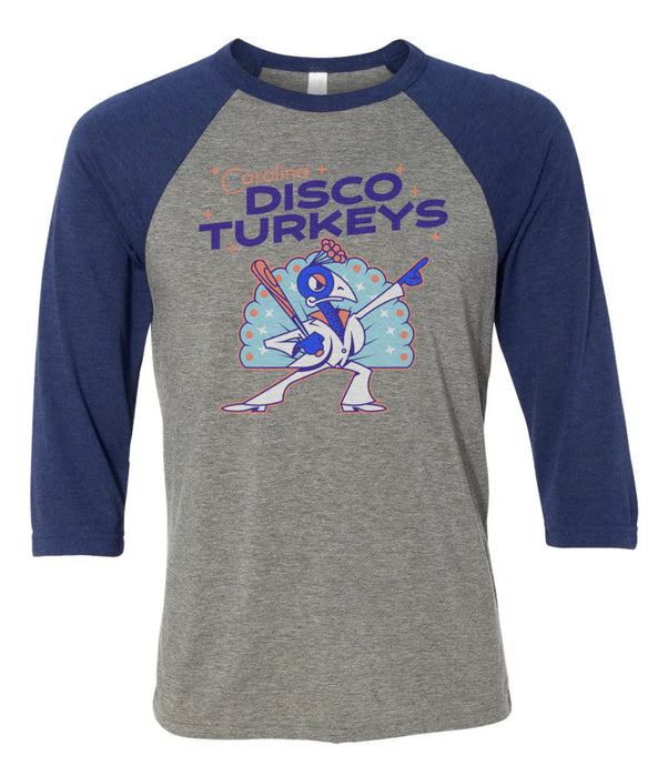 Carolina Disco Turkeys Baseball 3/4 Length Sleeve Tee