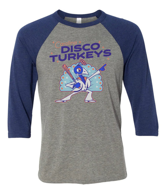 Carolina Disco Turkeys Baseball 3/4 Length Sleeve Tee