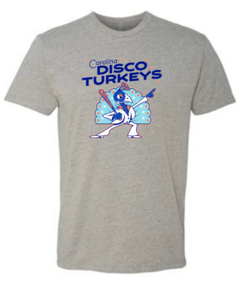 Carolina Disco Turkeys Grey Primary Logo Shirt