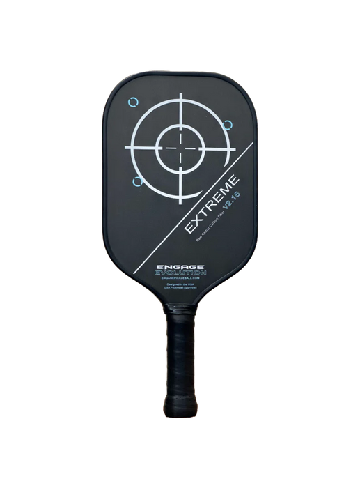 Engage Pickleball Evolution Extreme V2 Raw Radial Carbon Fiber Elongated Pickleball Paddle