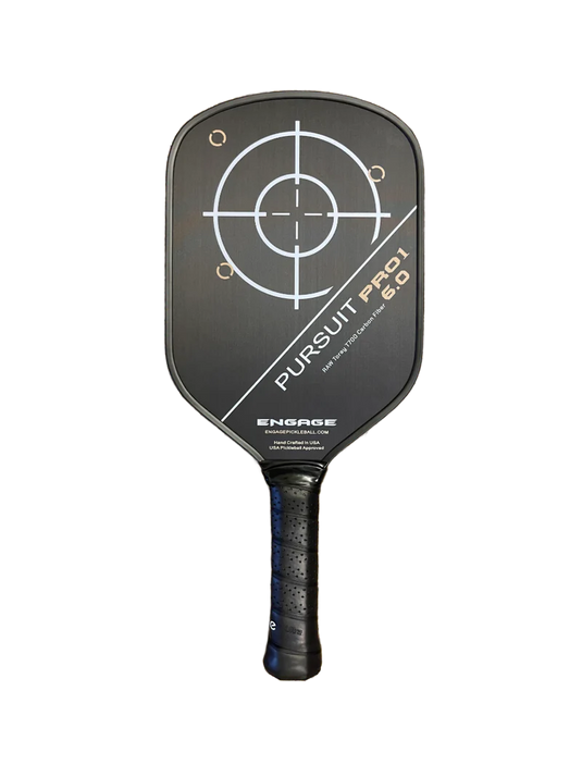 Engage Pickleball Pursuit Pro 6.0 Power Series Raw T700 Carbon Fiber Pickleball Paddle