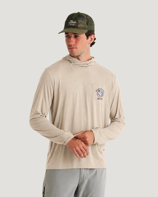 Free Fly Men's Bamboo Lightweight Graphic Hoodie