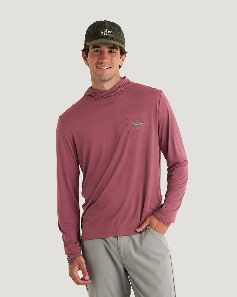 Load image into Gallery viewer, Free Fly Men's Bamboo Lightweight Graphic Hoodie

