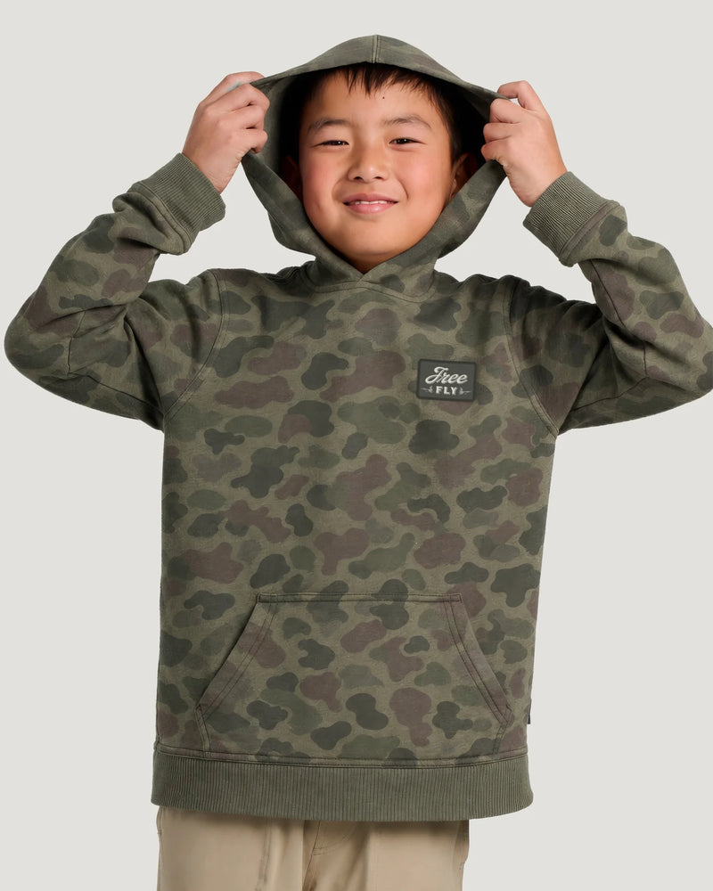 Load image into Gallery viewer, Free Fly Youth Camo Hoodie
