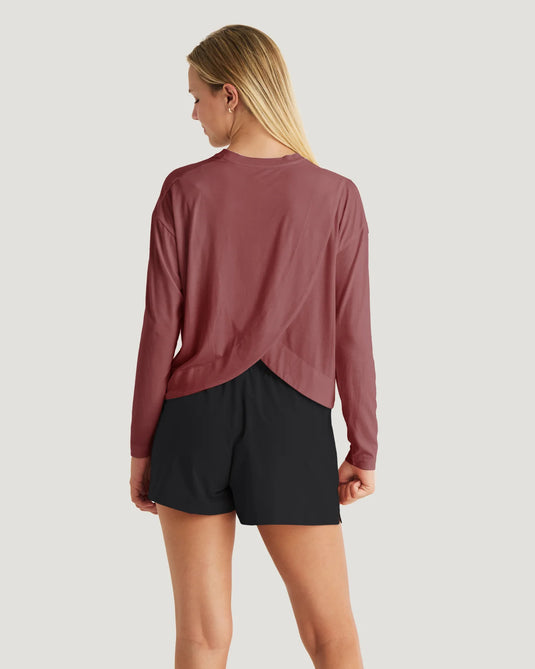 Free Fly Women's Bamboo Shade Crossover Long Sleeve