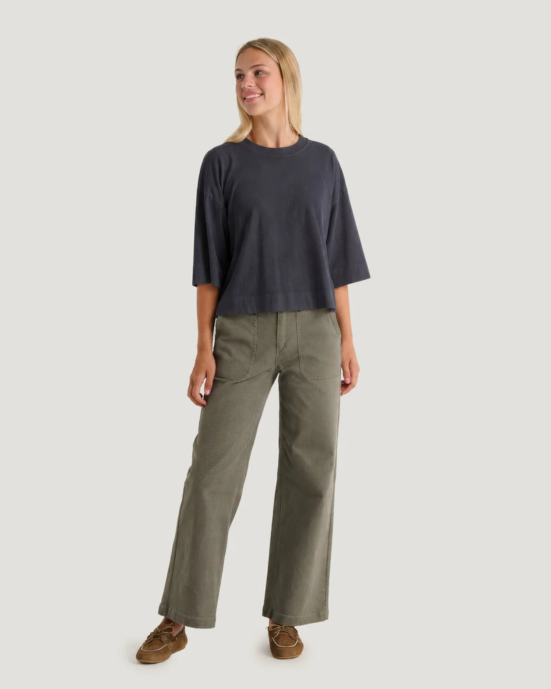 Load image into Gallery viewer, Free Fly Women's Heavyweight Cotton Crop Tee
