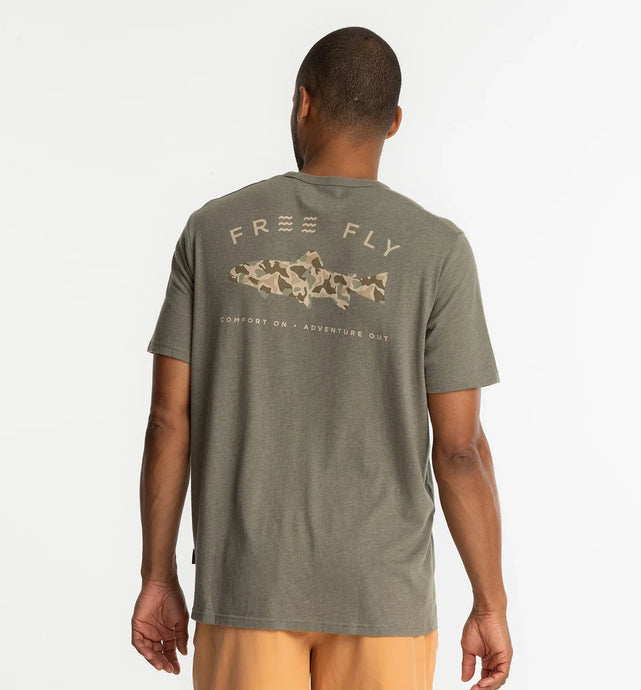 Free Fly Men's Trout Camo Pocket Tee