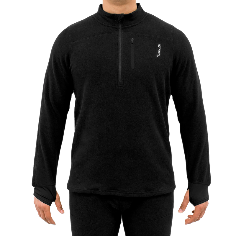 Load image into Gallery viewer, Hot Chillys Men&#39;s La Montaña Fleece Zip-T Baselayer Top
