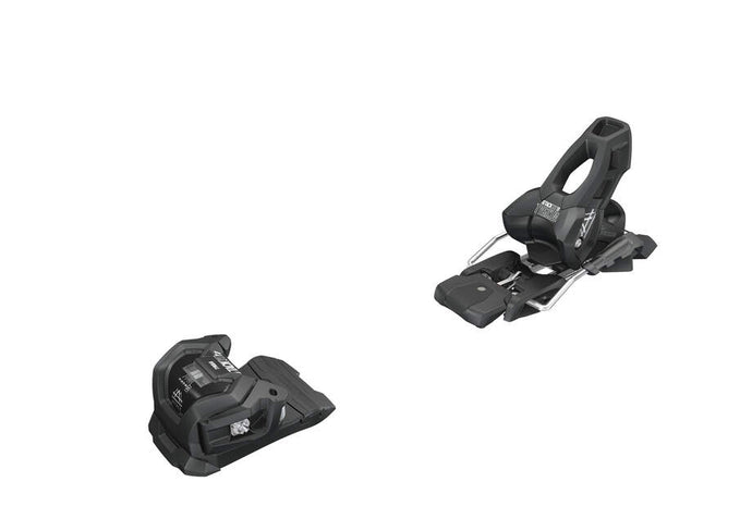 A pair of Tyrolia Attack LYT 11 GW Freeski Bindings in black color, featuring a compact design with GRIPWALK technology.