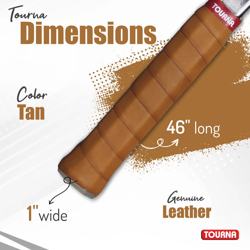 Load image into Gallery viewer, Tourna Leather Replacement Grip - Tan - 1.8mm thick - Ski &amp; Tennis Station
