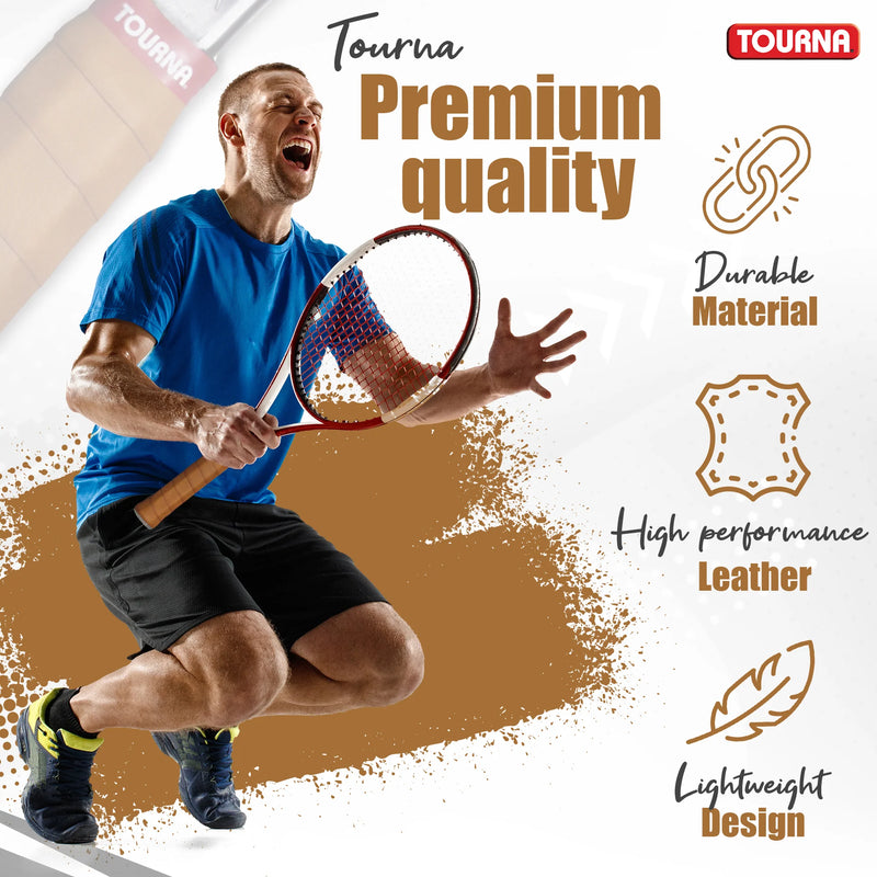 Load image into Gallery viewer, Tourna Leather Replacement Grip - Tan - 1.8mm thick - Ski &amp; Tennis Station
