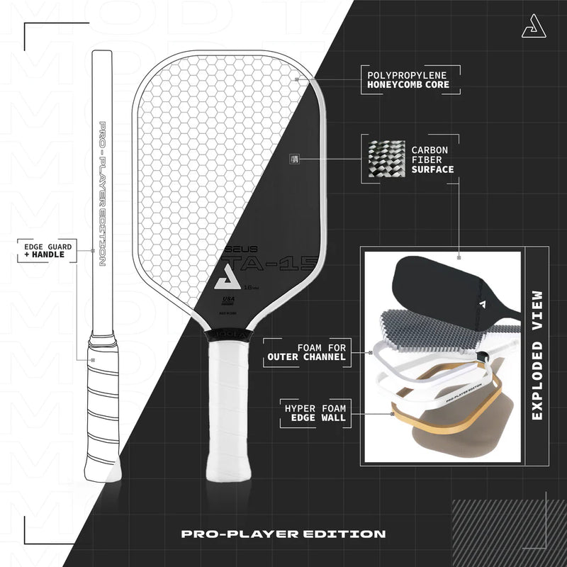 Load image into Gallery viewer, JOOLA Perseus 16mm MOD TA-15 Pro Player Edition Pickleball Paddle
